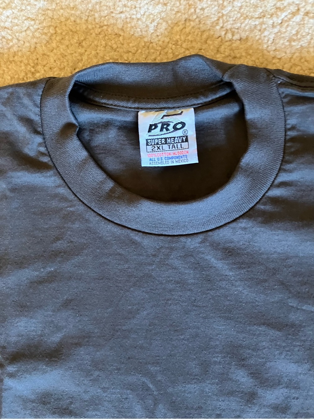 Pro Super Heavy Crew Neck T-Shirt in Charcoal